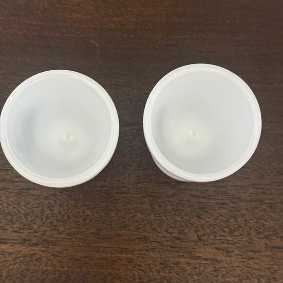 Vintage French Milk Glass Egg Cups Set of 2 White Floral Pattern Narcisse France - Picture 9 of 11